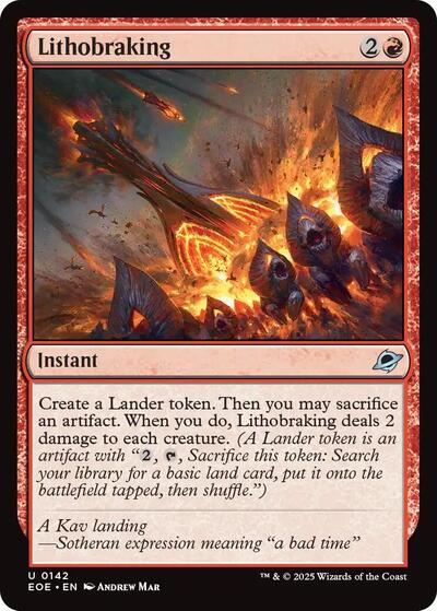 Lithobraking EOE #142 (Near Mint Uncommon) Magic: The Gathering: Edge of Eternities