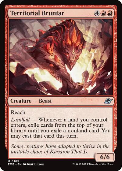 Territorial Bruntar EOE #165 (Near Mint Uncommon) Magic: The Gathering: Edge of Eternities