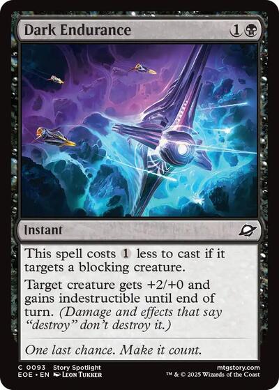 Dark Endurance EOE #93 (Near Mint Common) Magic: The Gathering: Edge of Eternities