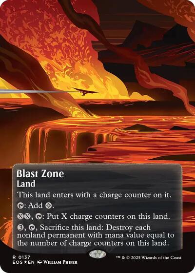 Blast Zone 0137 Borderless Galaxy Foil Foil EOS #137 (Near Mint Rare) Magic: The Gathering: Edge of Eternities: Stellar Sights