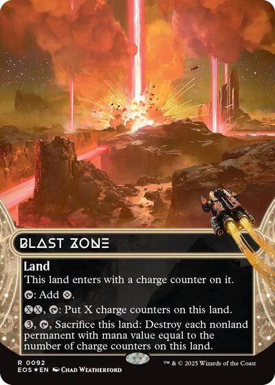 Blast Zone 0092 Borderless Galaxy Foil Foil EOS #92 (Lightly Played Rare) Magic: The Gathering: Edge of Eternities: Stellar Sights