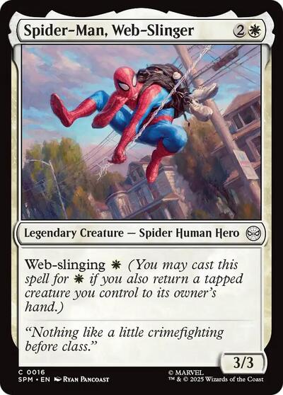 Spider-Man, Web-Slinger SPM #16 (Near Mint Common) Magic: The Gathering: Marvel's Spider-Man