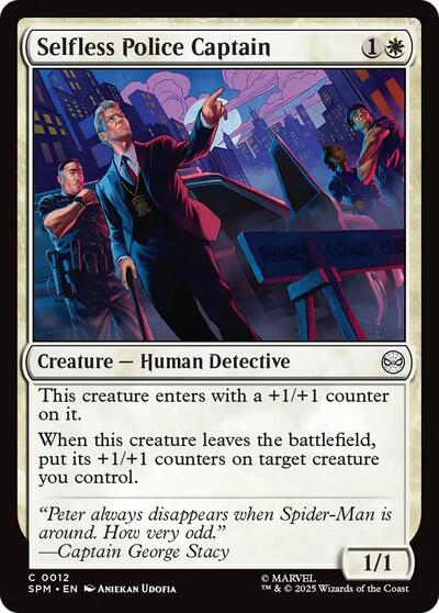 Selfless Police Captain SPM #12 (Near Mint Common) Magic: The Gathering: Marvel's Spider-Man