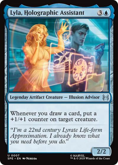 Lyla Holographic Assistant Foil SPE #7 (Near Mint Uncommon) Magic: The Gathering: Marvel's Spider-Man: Eternal-Legal