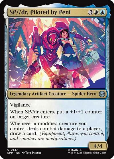 SP//dr, Piloted by Peni Foil SPM #147 (Near Mint Uncommon) Magic: The Gathering: Marvel's Spider-Man