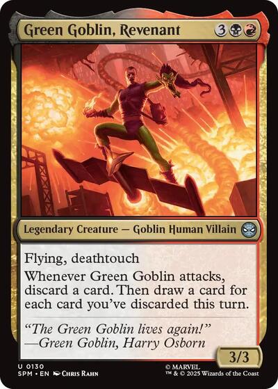 Green Goblin, Revenant Foil SPM #130 (Near Mint Uncommon) Magic: The Gathering: Marvel's Spider-Man