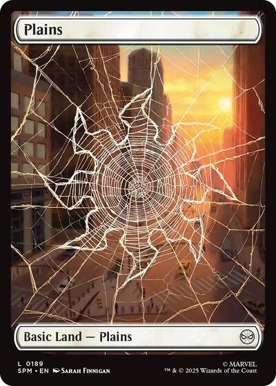 Plains (0189) Foil SPM #189 (Near Mint Land) Magic: The Gathering: Marvel's Spider-Man
