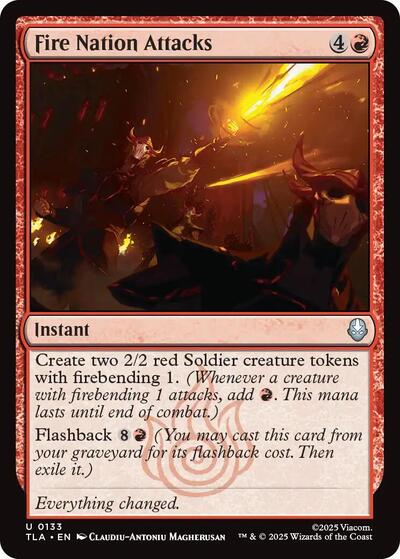Fire Nation Attacks TLA #133 (Near Mint Uncommon) Magic: The Gathering: Avatar: The Last Airbender