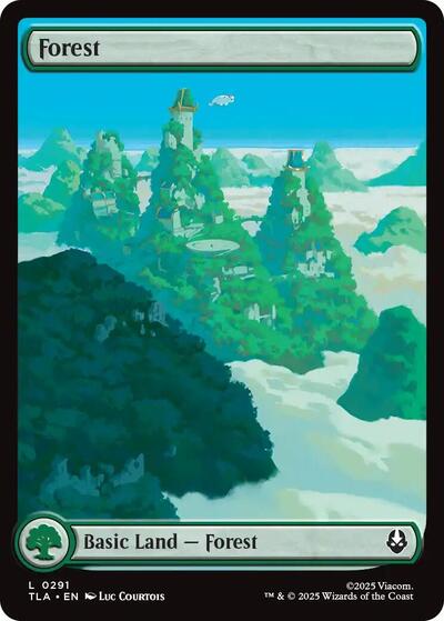 Forest 0291 TLA #291 (Near Mint Land) Magic: The Gathering: Avatar: The Last Airbender