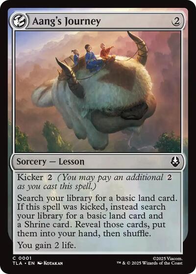 Aangs Journey TLA #1 (Near Mint Common) Magic: The Gathering: Avatar: The Last Airbender