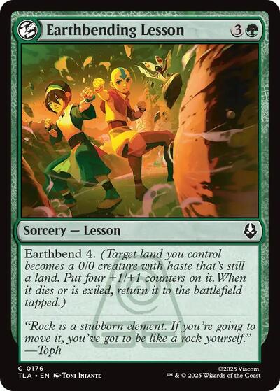 Earthbending Lesson TLA #176 (Near Mint Common) Magic: The Gathering: Avatar: The Last Airbender