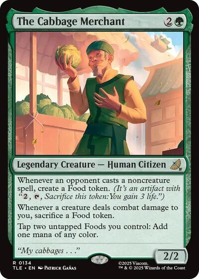 The Cabbage Merchant TLE #134 (Near Mint Rare) Magic: The Gathering: Avatar: The Last Airbender: Eternal-Legal