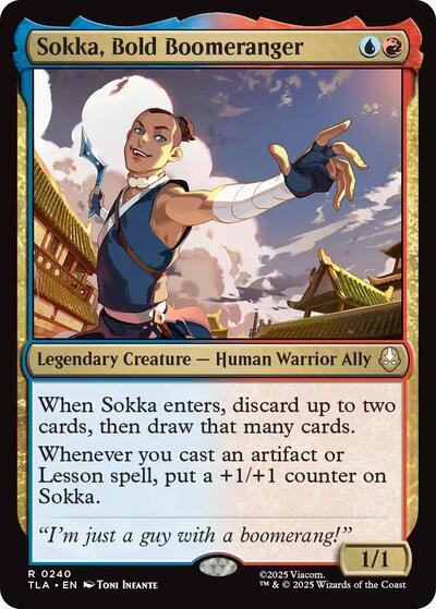 Sokka Bold Boomeranger TLA #240 (Near Mint Rare) Magic: The Gathering: Avatar: The Last Airbender