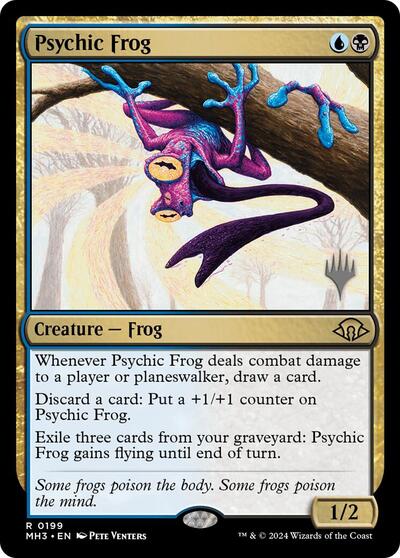 Psychic Frog PPEOE #199p (Near Mint Rare) Magic: The Gathering: Promo Pack: Edge of Eternities