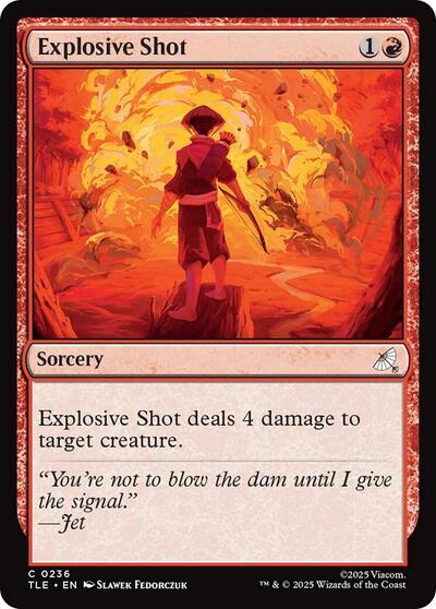 Explosive Shot 0236 TLE #236 (Near Mint Common) Magic: The Gathering: Avatar: The Last Airbender: Eternal-Legal