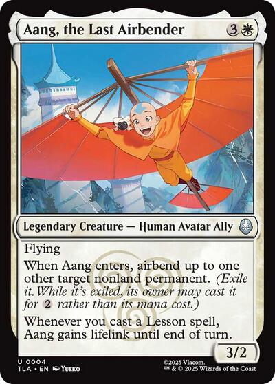 Aang the Last Airbender TLA #4 (Near Mint Uncommon) Magic: The Gathering: Avatar: The Last Airbender