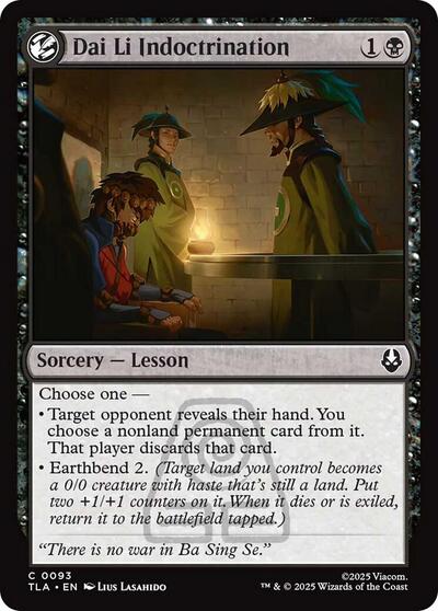 Dai Li Indoctrination TLA #93 (Near Mint Common) Magic: The Gathering: Avatar: The Last Airbender