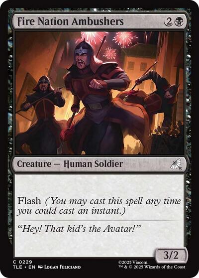 Fire Nation Ambushers TLE #229 (Near Mint Common) Magic: The Gathering: Avatar: The Last Airbender: Eternal-Legal