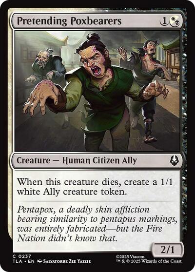 Pretending Poxbearers TLA #237 (Near Mint Common) Magic: The Gathering: Avatar: The Last Airbender