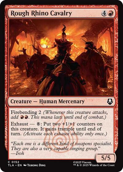 Rough Rhino Cavalry TLA #152 (Near Mint Common) Magic: The Gathering: Avatar: The Last Airbender