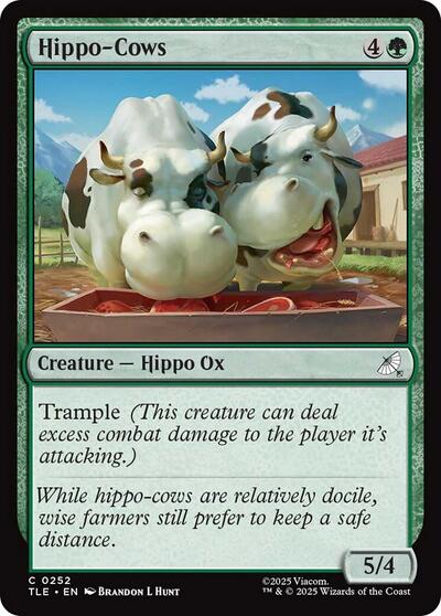 Hippo Cows TLE #252 (Near Mint Common) Magic: The Gathering: Avatar: The Last Airbender: Eternal-Legal