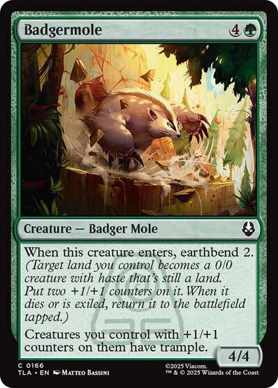 Badgermole TLA #166 (Near Mint Common) Magic: The Gathering: Avatar: The Last Airbender