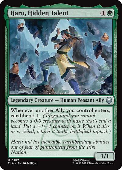 Haru Hidden Talent TLA #182 (Near Mint Uncommon) Magic: The Gathering: Avatar: The Last Airbender