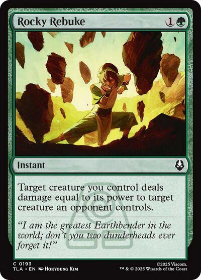 Rocky Rebuke TLA #193 (Near Mint Common) Magic: The Gathering: Avatar: The Last Airbender