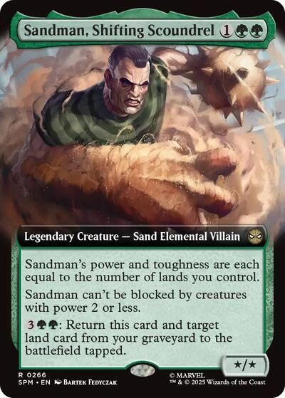 Sandman, Shifting Scoundrel (Extended Art) SPM #266 (Near Mint Rare) Magic: The Gathering: Marvel's Spider-Man