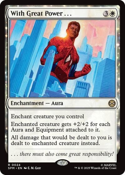 With Great Power . . . SPM #24 (Near Mint Rare) Magic: The Gathering: Marvel's Spider-Man