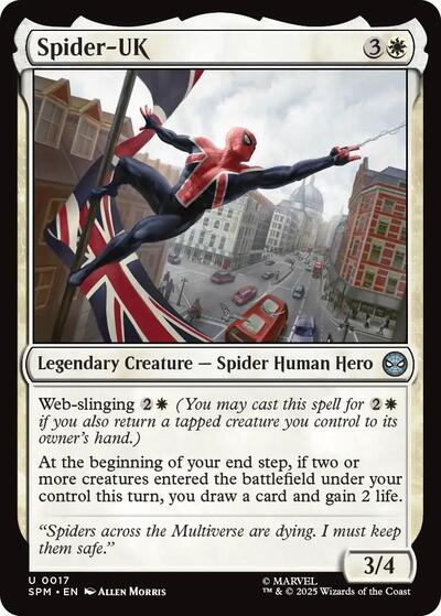 Spider-UK Foil SPM #17 (Lightly Played Uncommon) Magic: The Gathering: Marvel's Spider-Man