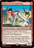 Spinneret and Spiderling SPM #94 (Near Mint Rare) Magic: The Gathering: Marvel's Spider-Man