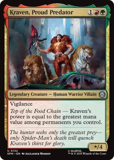 Kraven, Proud Predator SPM #132 (Near Mint Uncommon) Magic: The Gathering: Marvel's Spider-Man