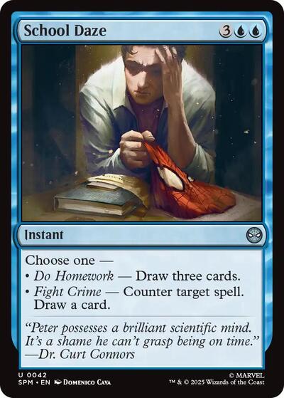 School Daze Foil SPM #42 (Near Mint Uncommon) Magic: The Gathering: Marvel's Spider-Man