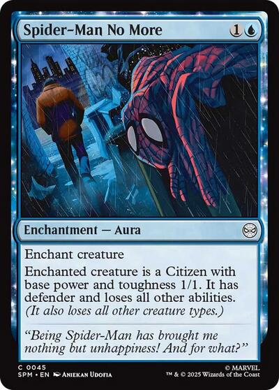 Spider-Man No More Marvel's Spider-Man SPM #45 (Common) Magic: The Gathering: