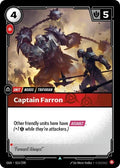 Captain Farron Foil OGN #015/298 (Near Mint Uncommon) Riftbound: League of Legends Trading Card Game: Origins
