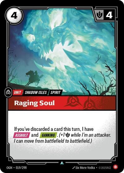 Raging Soul Foil OGN #019/298 (Near Mint Uncommon) Riftbound: League of Legends Trading Card Game: Origins