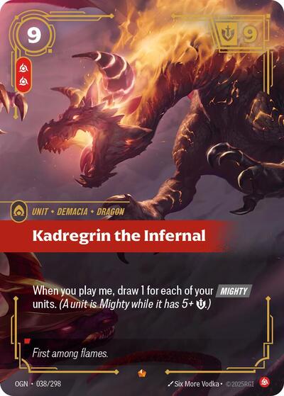 Kadregrin the Infernal Foil OGN #038/298 (Near Mint Epic) Riftbound: League of Legends Trading Card Game: Origins