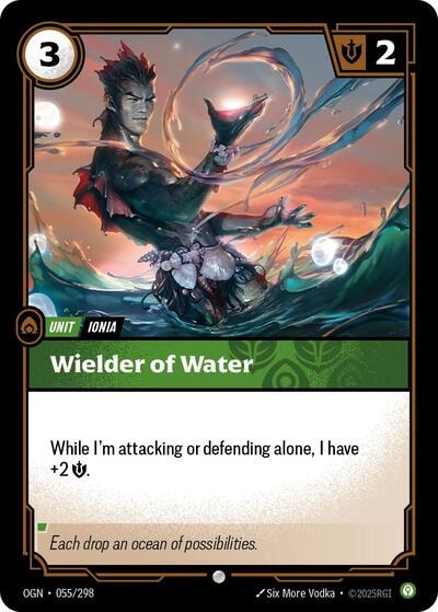 Wielder of Water Foil OGN #055/298 (Near Mint Common) Riftbound: League of Legends Trading Card Game: Origins
