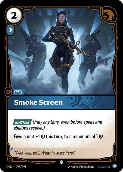 Smoke Screen Foil OGN #093/298 (Near Mint Common) Riftbound: League of Legends Trading Card Game: Origins