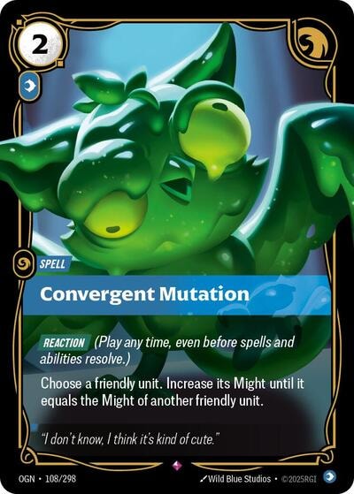 Convergent Mutation Foil OGN #108/298 (Near Mint Rare) Riftbound: League of Legends Trading Card Game: Origins