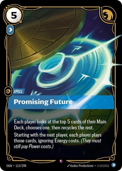 Promising Future Foil OGN #115/298 (Near Mint Rare) Riftbound: League of Legends Trading Card Game: Origins