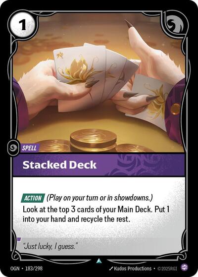 Stacked Deck OGN #183/298 (Lightly Played Uncommon) Riftbound: League of Legends Trading Card Game: Origins