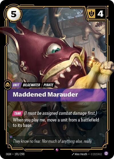 Maddened Marauder Foil OGN #191/298 (Near Mint Rare) Riftbound: League of Legends Trading Card Game: Origins