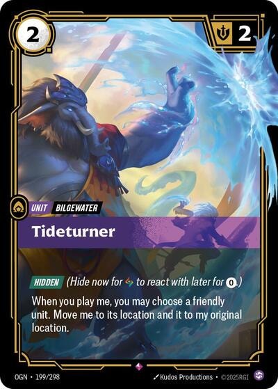 Tideturner Foil OGN #199/298 (Near Mint Rare) Riftbound: League of Legends Trading Card Game: Origins