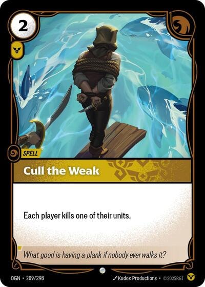 Cull the Weak Foil OGN #209/298 (Near Mint Common) Riftbound: League of Legends Trading Card Game: Origins
