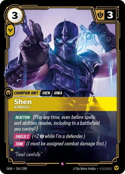 Shen - Kinkou Foil OGN #241/298 (Near Mint Rare) Riftbound: League of Legends Trading Card Game: Origins