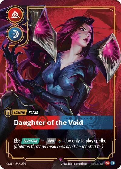 Kai'Sa - Daughter of the Void Foil OGN #247/298 (Near Mint Rare) Riftbound: League of Legends Trading Card Game: Origins