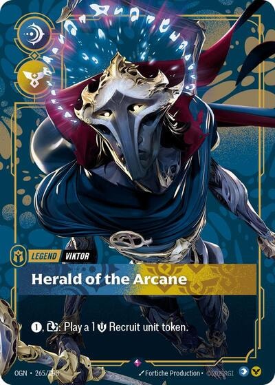 Viktor - Herald of the Arcane Foil OGN #265/298 (Near Mint Rare) Riftbound: League of Legends Trading Card Game: Origins