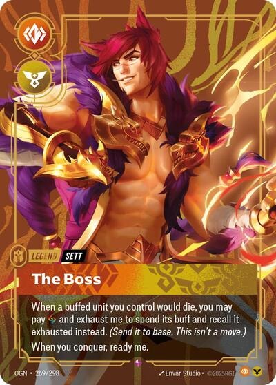 Sett - The Boss Foil OGN #269/298 (Near Mint Rare) Riftbound: League of Legends Trading Card Game: Origins